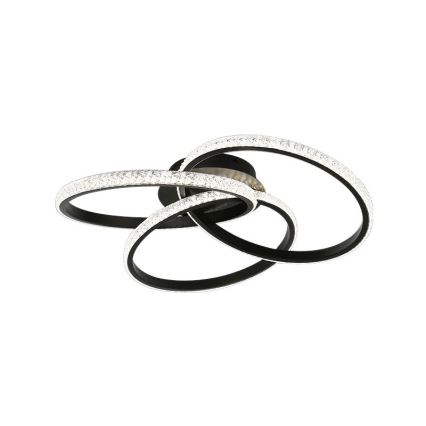 LED Pritemdomas lubinis šviestuvas LED/70W/230V 3000-6500K juoda + nuotolinio valdymo pultas