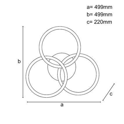 LED Pritemdomas lubinis šviestuvas LED/70W/230V 3000-6500K juoda + nuotolinio valdymo pultas