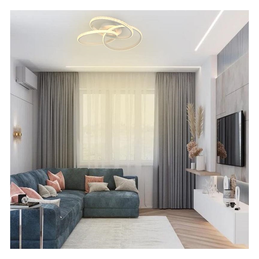 LED Pritemdomas lubinis šviestuvas LED/70W/230V 3000-6500K balta + nuotolinio valdymo pultas
