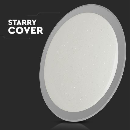 LED Pritemdomas lubinis šviestuvas LED/72W/230V 3000-6500K diametras 67 cm balta + nuotolinio valdymo pultas