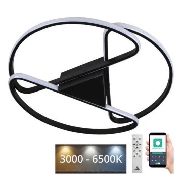 LED Pritemdomas lubinis šviestuvas LED/75W/230V 3000-6500K juoda + nuotolinio valdymo pultas