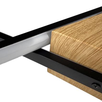 LED Pritemdomas lubinis šviestuvas LED/75W/230V 3000-6500K ruda/juoda + nuotolinio valdymo pultas
