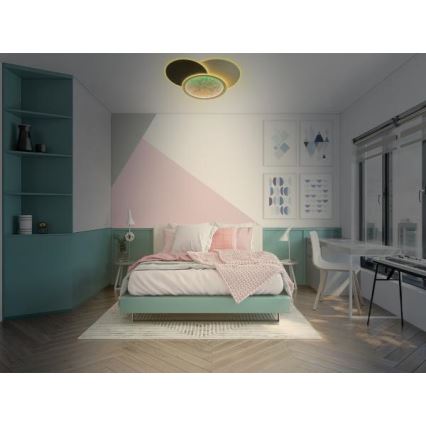 LED Pritemdomas lubinis šviestuvas LED/80W/230V 3000-6500K balta + nuotolinio valdymo pultas