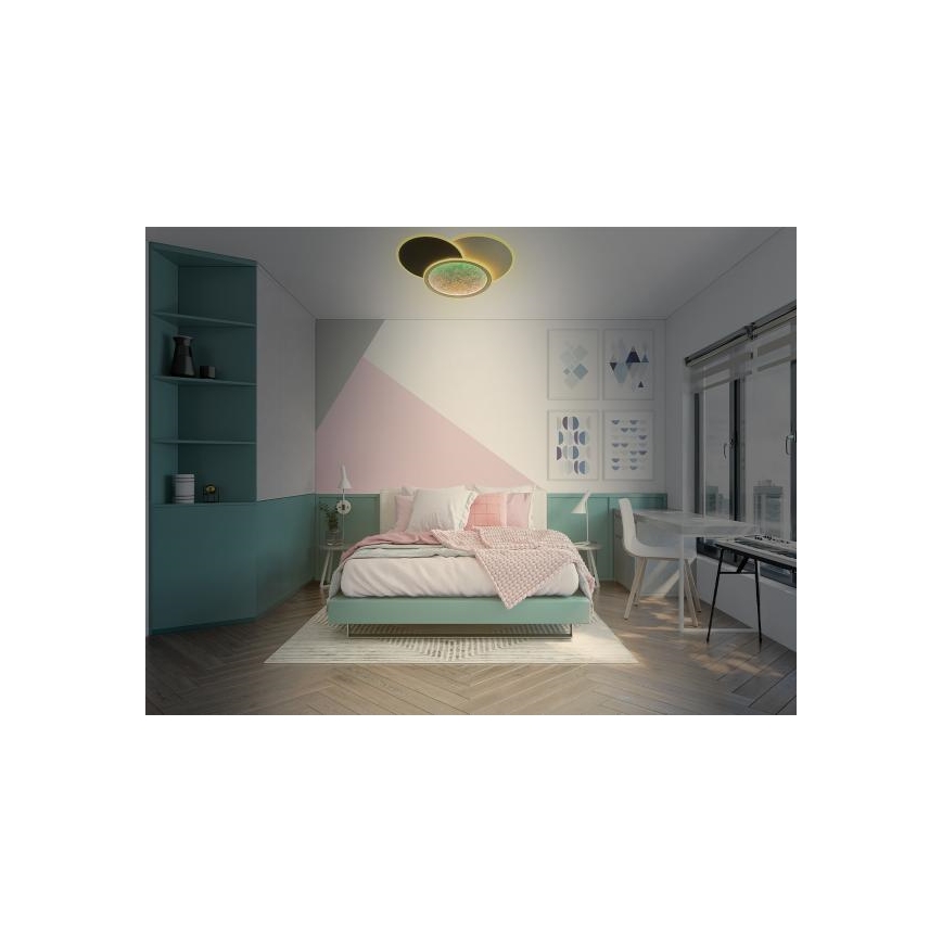 LED Pritemdomas lubinis šviestuvas LED/80W/230V 3000-6500K balta + nuotolinio valdymo pultas