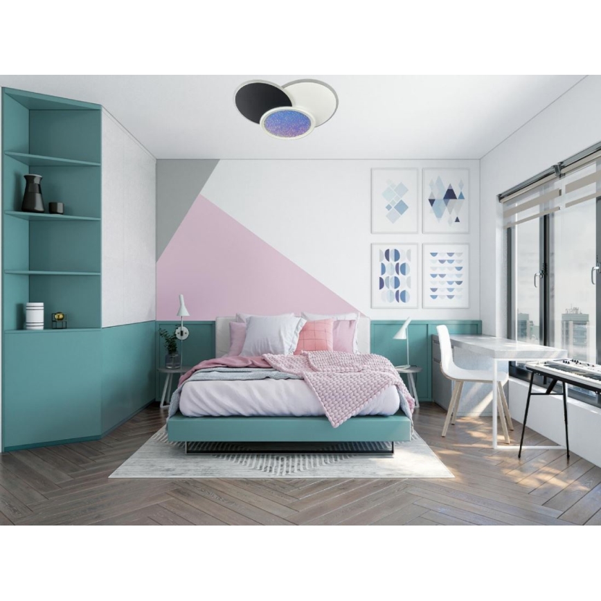 LED Pritemdomas lubinis šviestuvas LED/80W/230V 3000-6500K balta + nuotolinio valdymo pultas