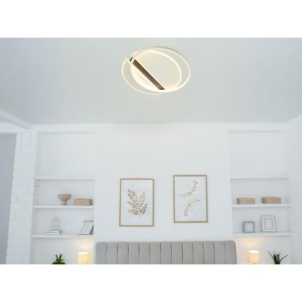 LED Pritemdomas lubinis šviestuvas LED/80W/230V 3000-6500K balta + nuotolinio valdymo pultas