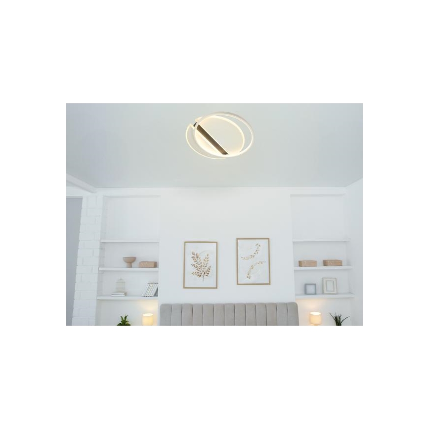 LED Pritemdomas lubinis šviestuvas LED/80W/230V 3000-6500K balta + nuotolinio valdymo pultas