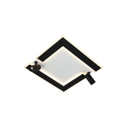 LED Pritemdomas lubinis šviestuvas LED/80W/230V 3000-6500K juoda + nuotolinio valdymo pultas