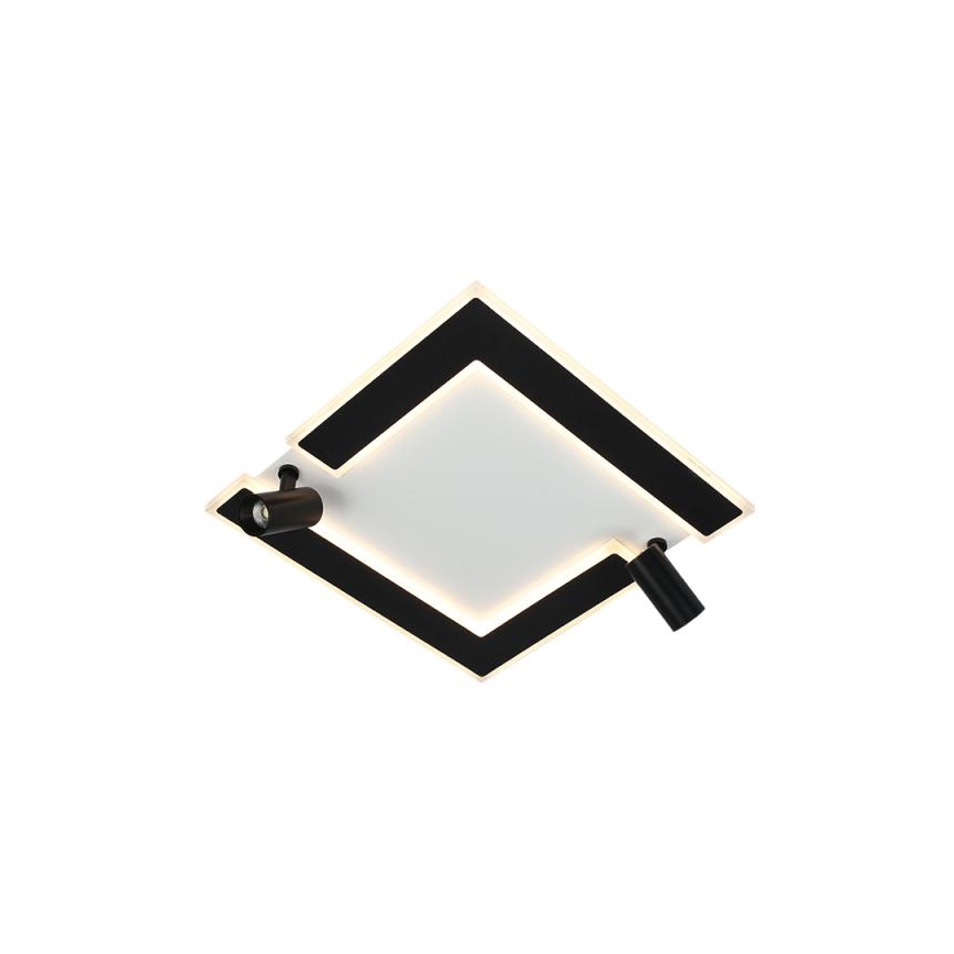 LED Pritemdomas lubinis šviestuvas LED/80W/230V 3000-6500K juoda + nuotolinio valdymo pultas