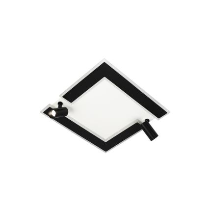 LED Pritemdomas lubinis šviestuvas LED/80W/230V 3000-6500K juoda + nuotolinio valdymo pultas
