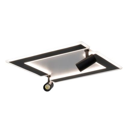 LED Pritemdomas lubinis šviestuvas LED/80W/230V 3000-6500K juoda + nuotolinio valdymo pultas