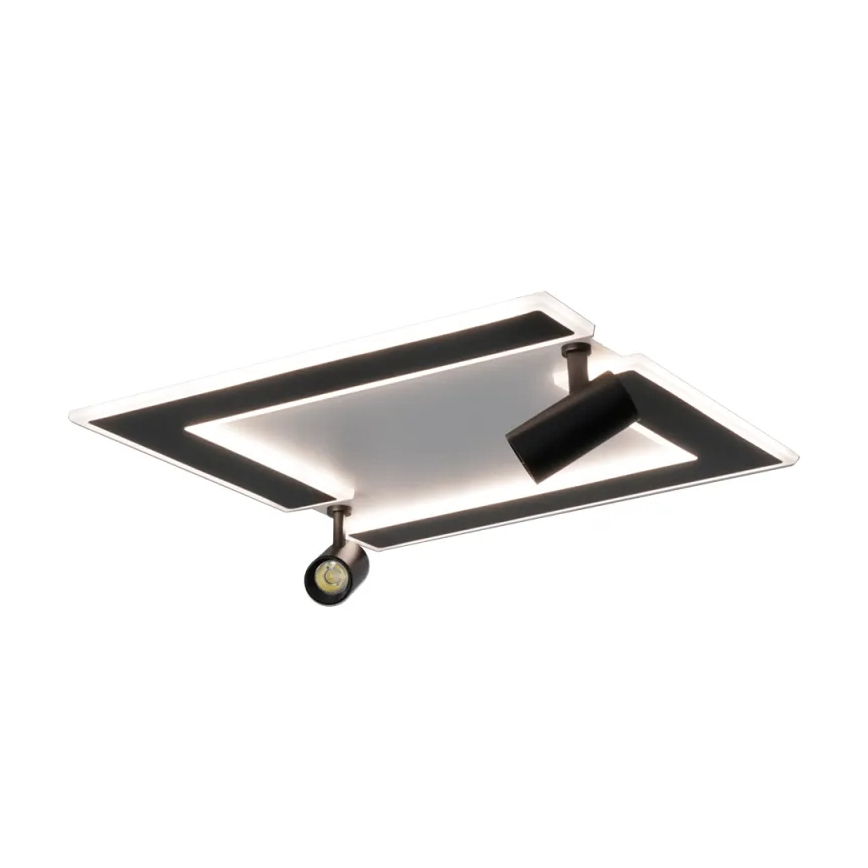 LED Pritemdomas lubinis šviestuvas LED/80W/230V 3000-6500K juoda + nuotolinio valdymo pultas