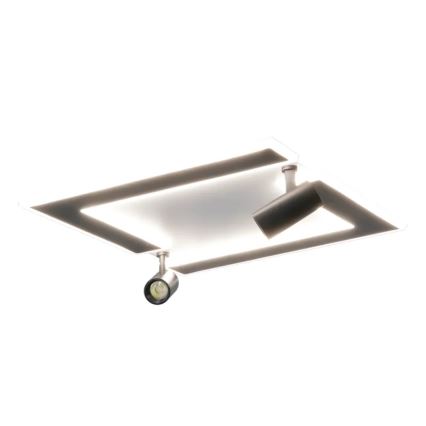 LED Pritemdomas lubinis šviestuvas LED/80W/230V 3000-6500K juoda + nuotolinio valdymo pultas