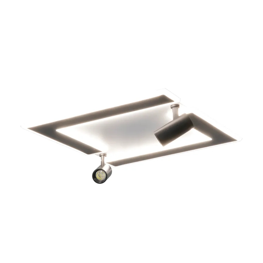 LED Pritemdomas lubinis šviestuvas LED/80W/230V 3000-6500K juoda + nuotolinio valdymo pultas