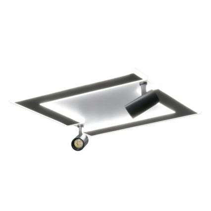 LED Pritemdomas lubinis šviestuvas LED/80W/230V 3000-6500K juoda + nuotolinio valdymo pultas