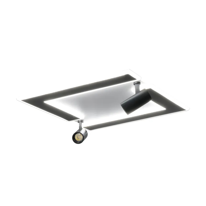 LED Pritemdomas lubinis šviestuvas LED/80W/230V 3000-6500K juoda + nuotolinio valdymo pultas