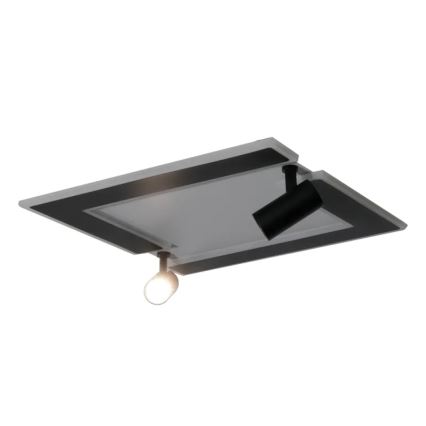 LED Pritemdomas lubinis šviestuvas LED/80W/230V 3000-6500K juoda + nuotolinio valdymo pultas