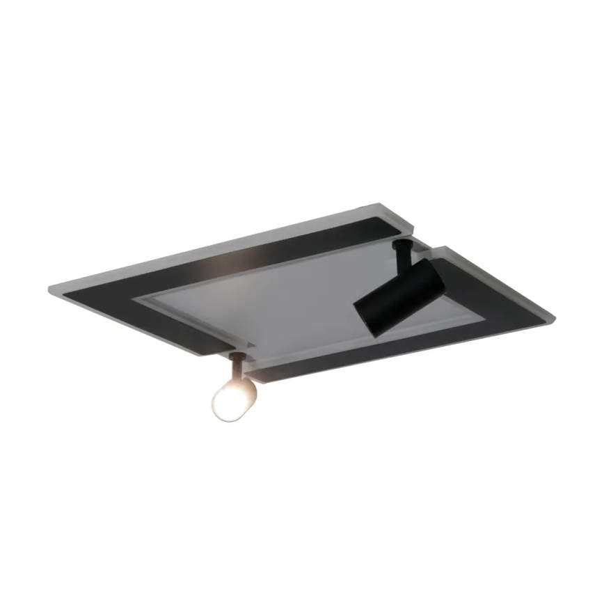 LED Pritemdomas lubinis šviestuvas LED/80W/230V 3000-6500K juoda + nuotolinio valdymo pultas