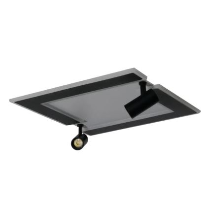 LED Pritemdomas lubinis šviestuvas LED/80W/230V 3000-6500K juoda + nuotolinio valdymo pultas