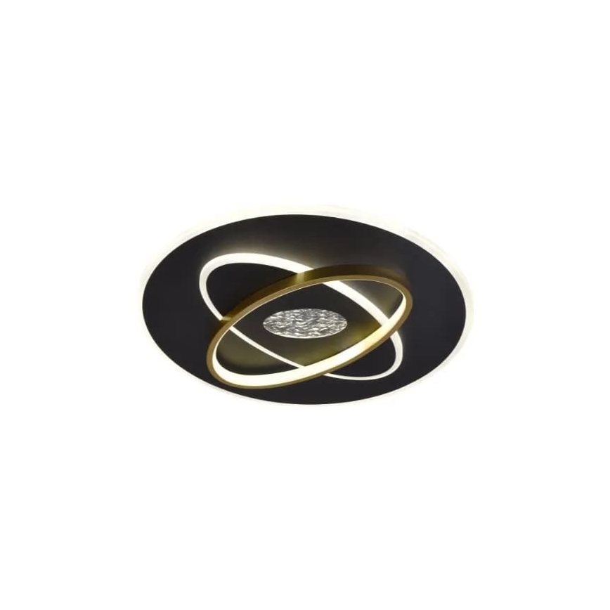 LED Pritemdomas lubinis šviestuvas LED/80W/230V 3000-6500K juoda + nuotolinio valdymo pultas
