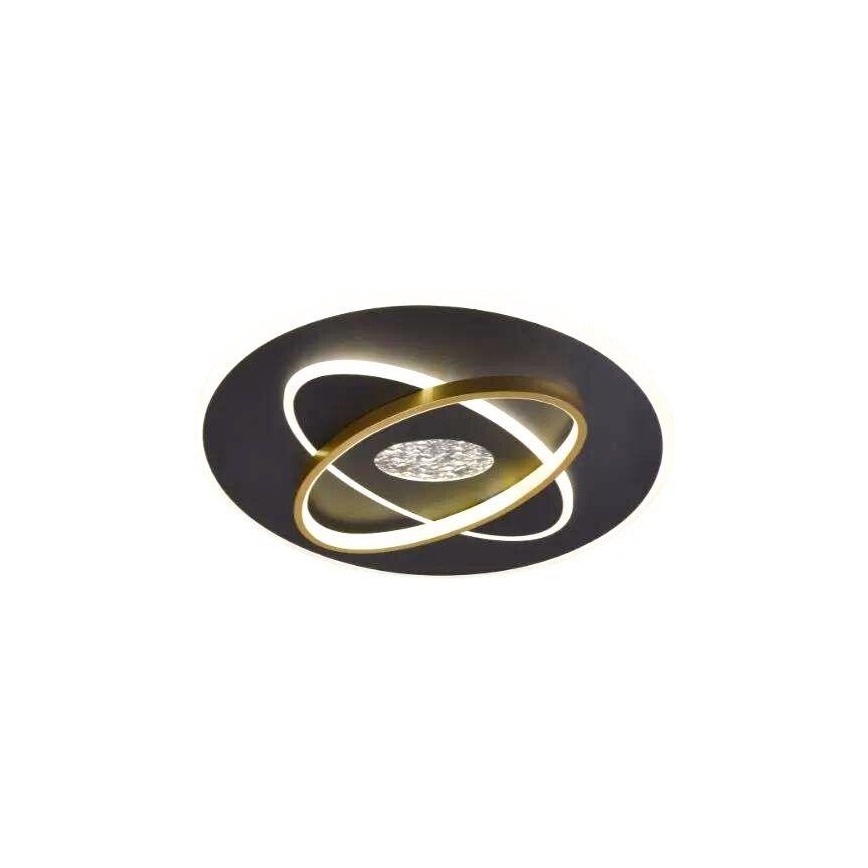 LED Pritemdomas lubinis šviestuvas LED/80W/230V 3000-6500K juoda + nuotolinio valdymo pultas