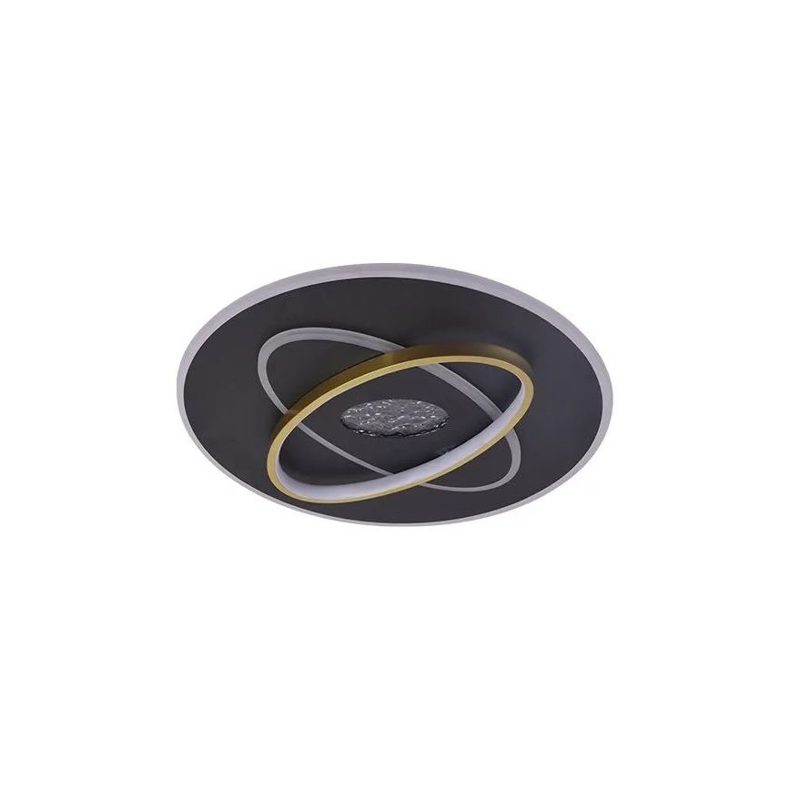 LED Pritemdomas lubinis šviestuvas LED/80W/230V 3000-6500K juoda + nuotolinio valdymo pultas