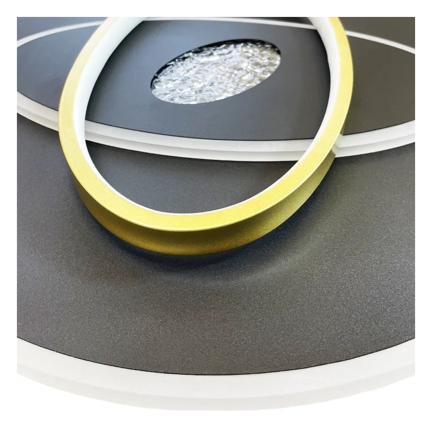 LED Pritemdomas lubinis šviestuvas LED/80W/230V 3000-6500K juoda + nuotolinio valdymo pultas