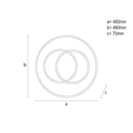 LED Pritemdomas lubinis šviestuvas LED/85W/230V 3000-6500K + nuotolinio valdymo pultas