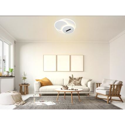 LED Pritemdomas lubinis šviestuvas LED/90W/230V 3000-6500K balta + nuotolinio valdymo pultas