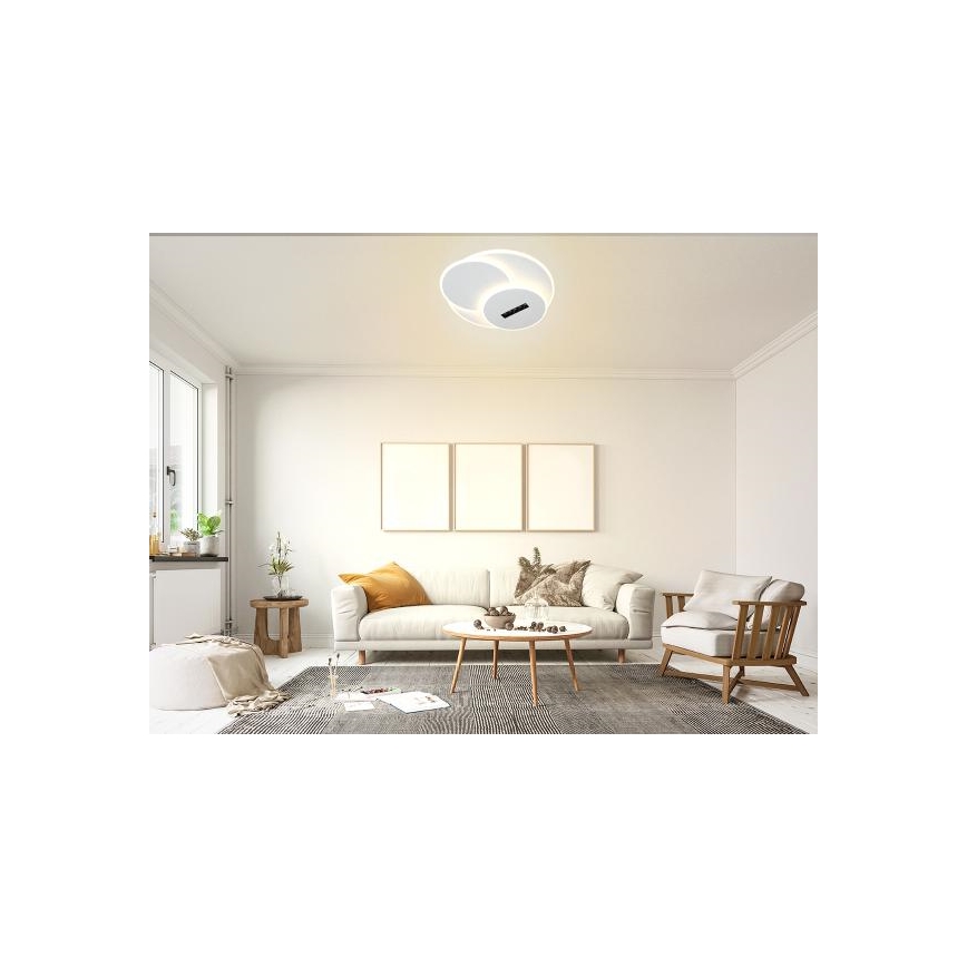 LED Pritemdomas lubinis šviestuvas LED/90W/230V 3000-6500K balta + nuotolinio valdymo pultas