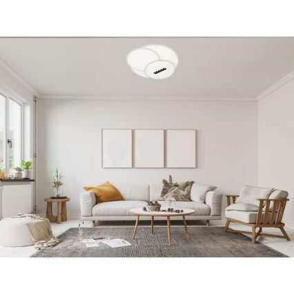 LED Pritemdomas lubinis šviestuvas LED/90W/230V 3000-6500K balta + nuotolinio valdymo pultas