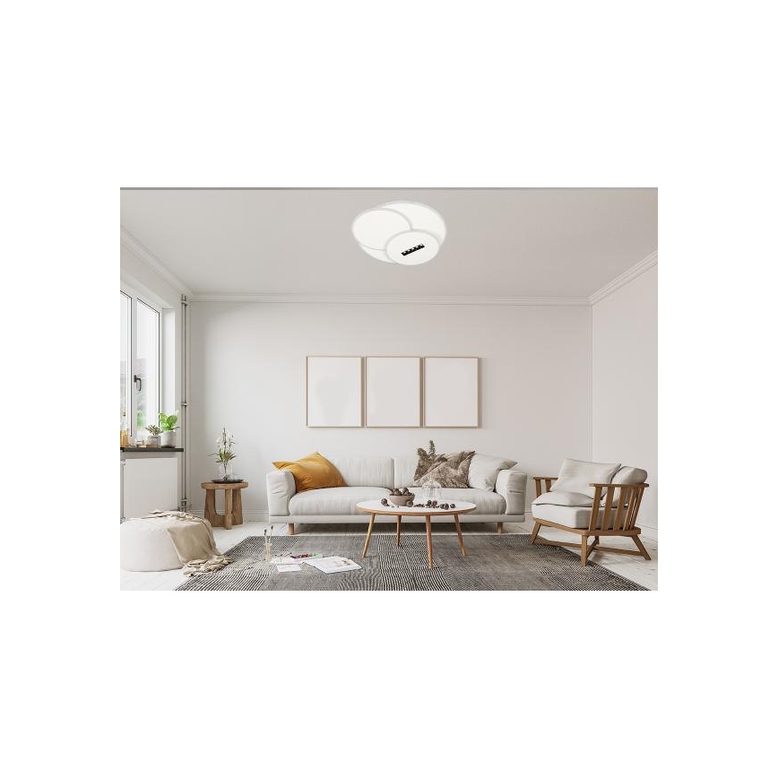 LED Pritemdomas lubinis šviestuvas LED/90W/230V 3000-6500K balta + nuotolinio valdymo pultas