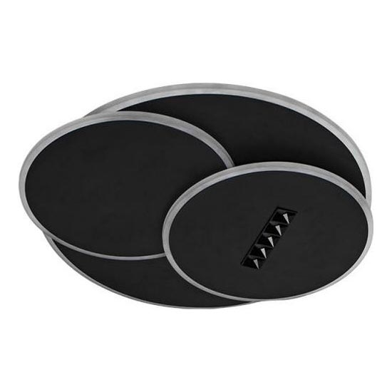 LED Pritemdomas lubinis šviestuvas LED/90W/230V 3000-6500K juoda + nuotolinio valdymo pultas