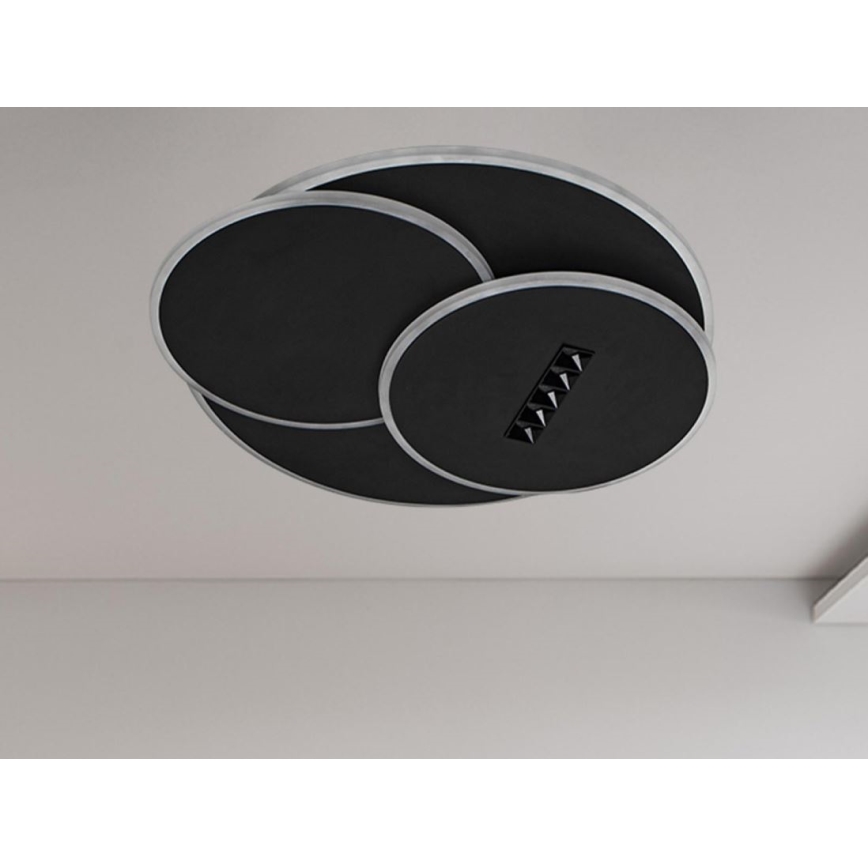 LED Pritemdomas lubinis šviestuvas LED/90W/230V 3000-6500K juoda + nuotolinio valdymo pultas