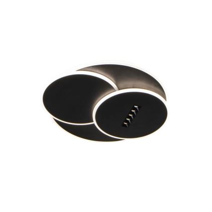 LED Pritemdomas lubinis šviestuvas LED/90W/230V 3000-6500K juoda + nuotolinio valdymo pultas