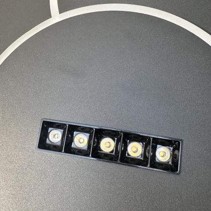LED Pritemdomas lubinis šviestuvas LED/90W/230V 3000-6500K juoda + nuotolinio valdymo pultas