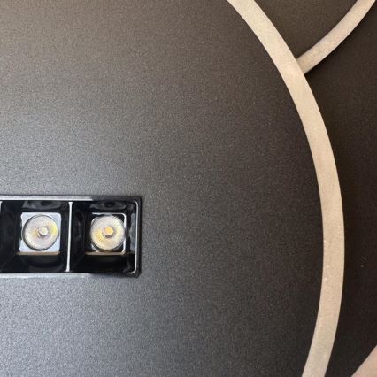 LED Pritemdomas lubinis šviestuvas LED/90W/230V 3000-6500K juoda + nuotolinio valdymo pultas