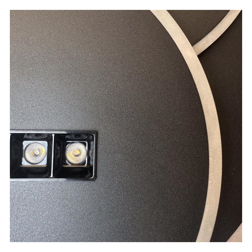 LED Pritemdomas lubinis šviestuvas LED/90W/230V 3000-6500K juoda + nuotolinio valdymo pultas
