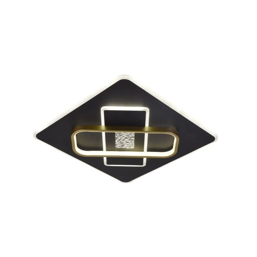 LED Pritemdomas lubinis šviestuvas LED/90W/230V 3000-6500K juoda + nuotolinio valdymo pultas