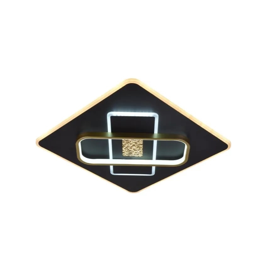 LED Pritemdomas lubinis šviestuvas LED/90W/230V 3000-6500K juoda + nuotolinio valdymo pultas