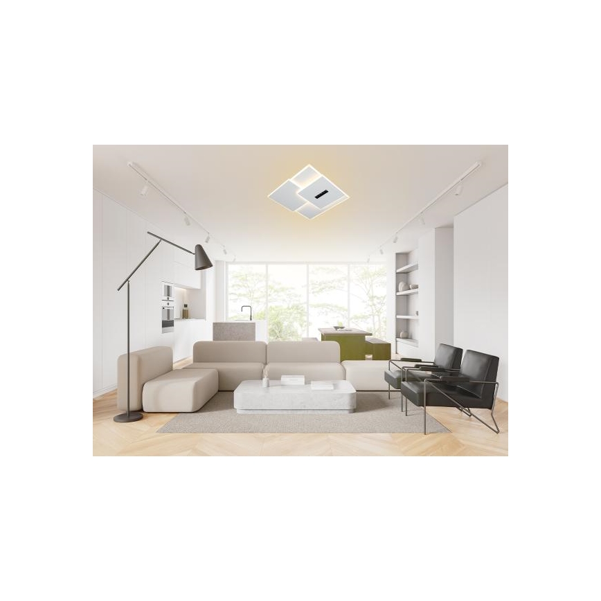 LED Pritemdomas lubinis šviestuvas LED/95W/230V 3000-6500K balta + nuotolinio valdymo pultas