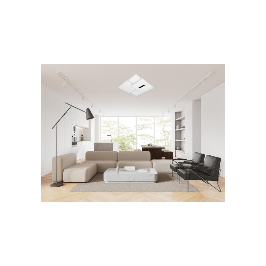 LED Pritemdomas lubinis šviestuvas LED/95W/230V 3000-6500K balta + nuotolinio valdymo pultas