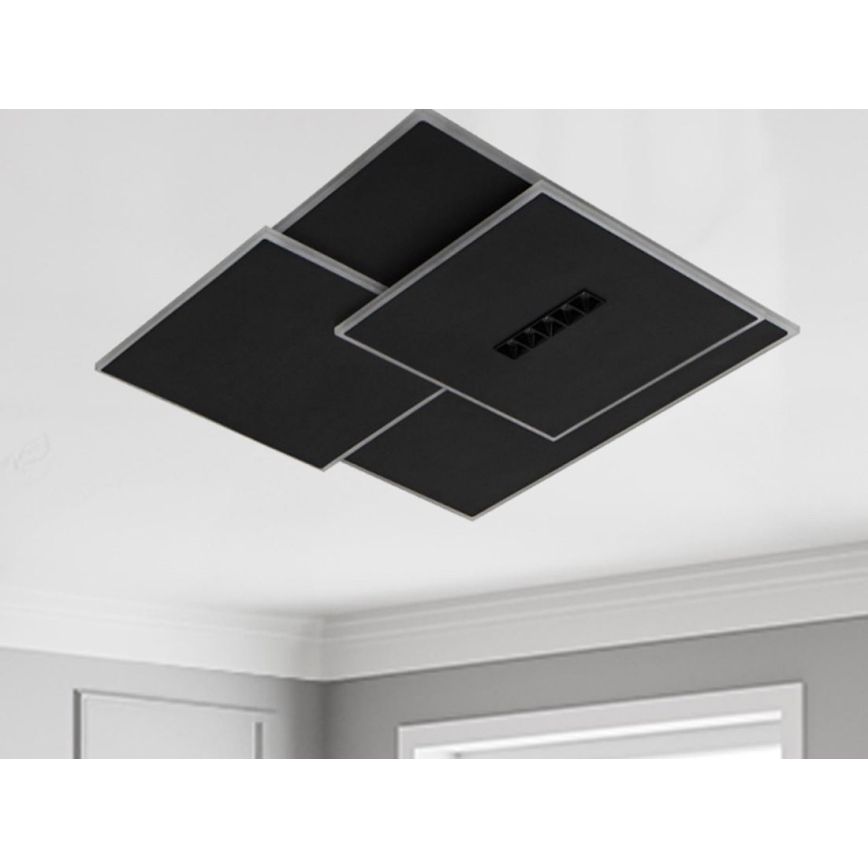 LED Pritemdomas lubinis šviestuvas LED/95W/230V 3000-6500K juoda + nuotolinio valdymo pultas