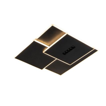 LED Pritemdomas lubinis šviestuvas LED/95W/230V 3000-6500K juoda + nuotolinio valdymo pultas
