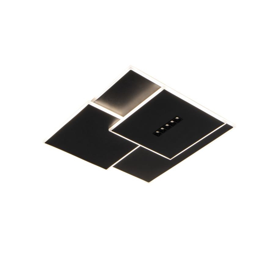 LED Pritemdomas lubinis šviestuvas LED/95W/230V 3000-6500K juoda + nuotolinio valdymo pultas