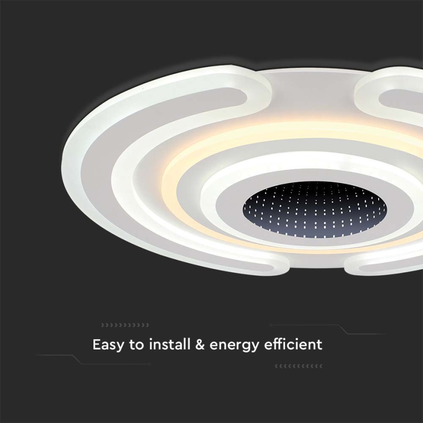 LED Pritemdomas lubinis šviestuvas LED/95W/230V 3000-6500K + nuotolinio valdymo pultas