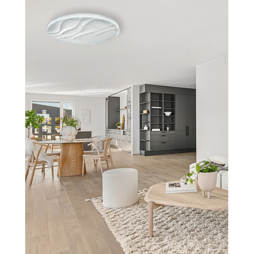 LED Pritemdomas lubinis šviestuvas LIKA LED/60W/230V 2700-6500K diametras 58 cm + nuotolinio valdymo pultas