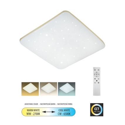 LED Pritemdomas lubinis šviestuvas MANA LED/36W/230V 2700-6500K 43x43 cm + nuotolinio valdymo pultas