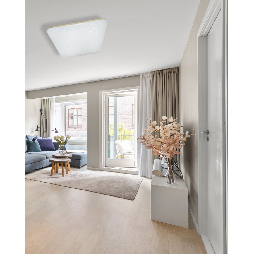 LED Pritemdomas lubinis šviestuvas MANA LED/60W/230V 2700-6500K 53x53 cm + nuotolinio valdymo pultas