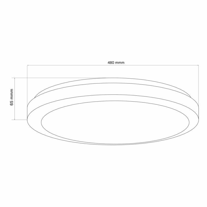 LED pritemdomas lubinis vonios šviestuvas MARIAN LED/72W/230V diametras 48 cm 3000-6000K IP44 + nuotolinio valdymo pultas
